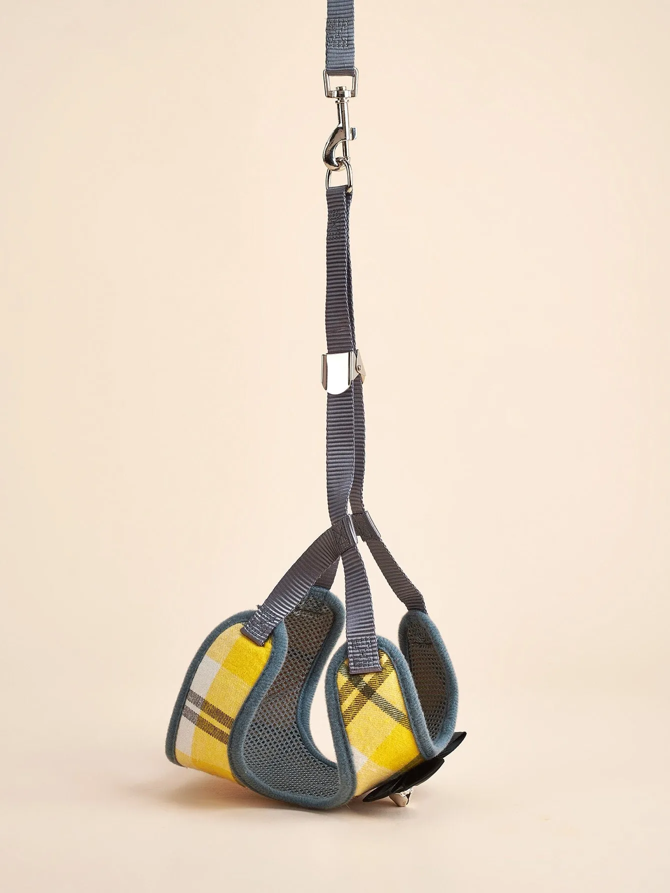 1pc Bow Decor Dog Harness With 1pc Leash