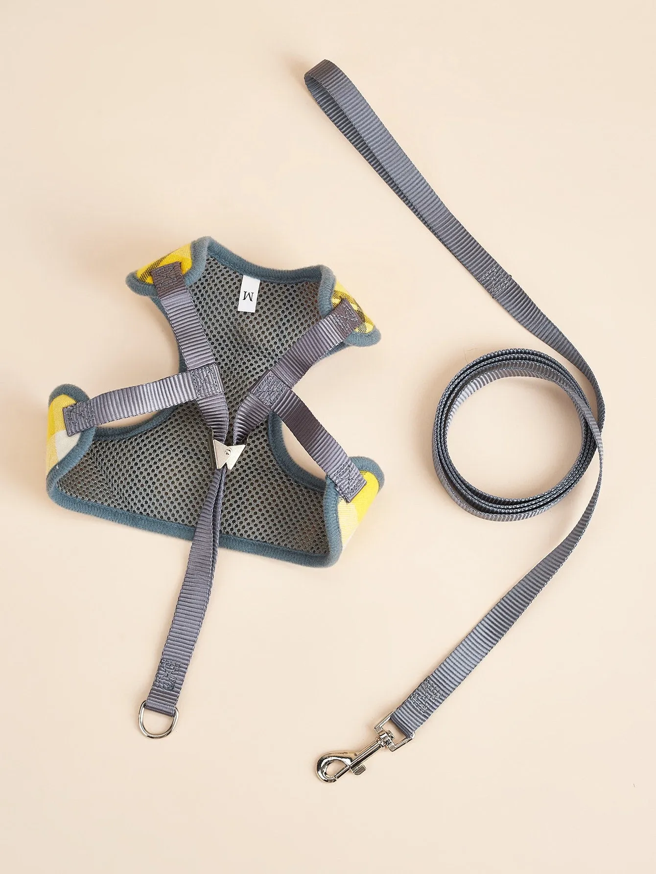 1pc Bow Decor Dog Harness With 1pc Leash