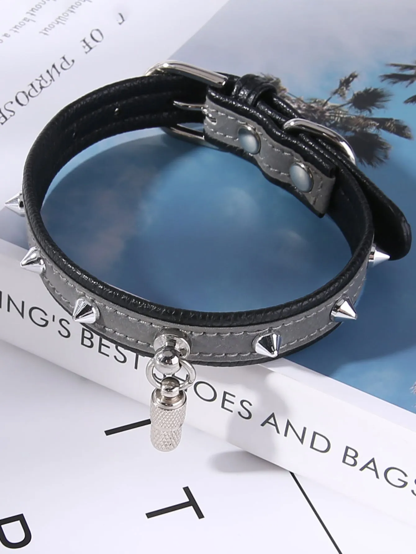 1pc Cat Spiked Decor Collar