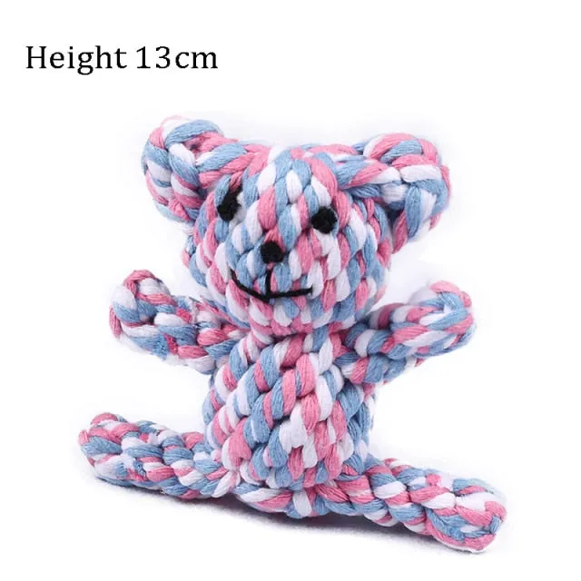 1pcs Bite Resistant Pet Dog Chew Toys for Small Dogs Cleaning Teeth Puppy Dog Rope Knot Ball Toy Playing Animals Dogs Toys Pets