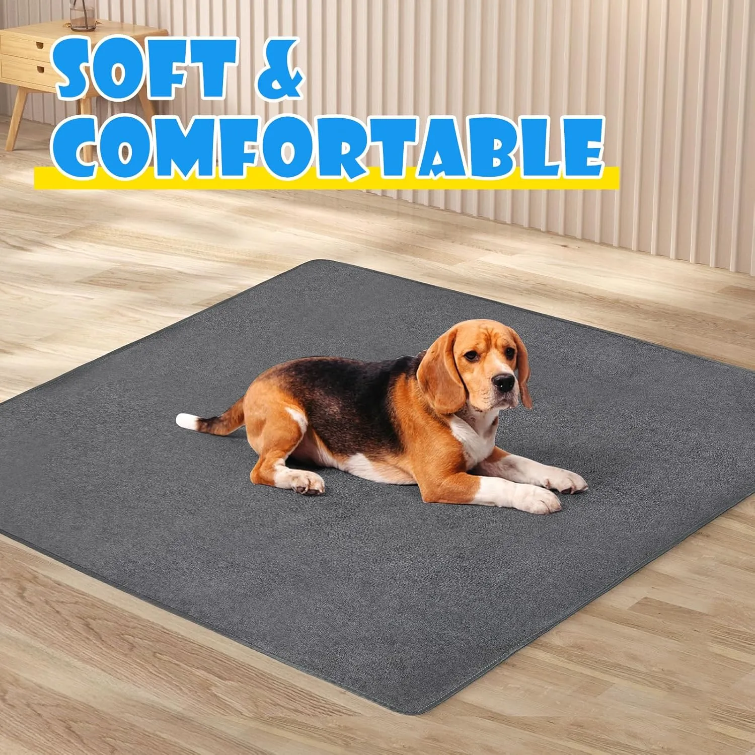 2 Pack Extra Large Washable Pee Pads for Dogs 72"x72" Reusable Dog Pads Non-Slip Waterproof Dog Pee Pads Fast Absorbent Puppy Pads for Training Whelping Housebreaking Incontinence for Playpen