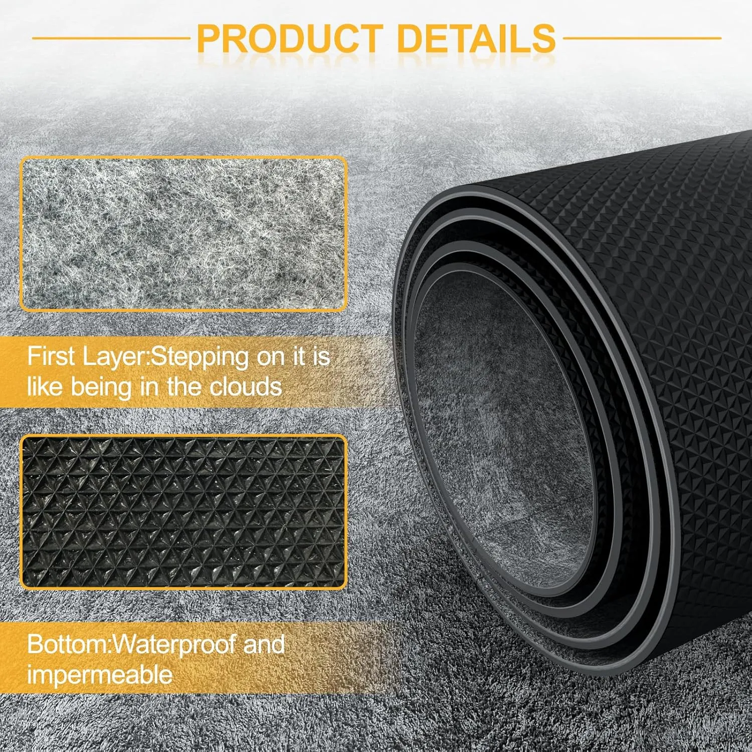 9 x 12 FT Non Slip Felt Rubber Rug Pad, Thick Felt Rug Pads for Hardwood Floors, Under Area Rugs Protective Cushioned Pads for Carpet, Felt and Rubber Underfoot Carpets for Home Place Surface Safe