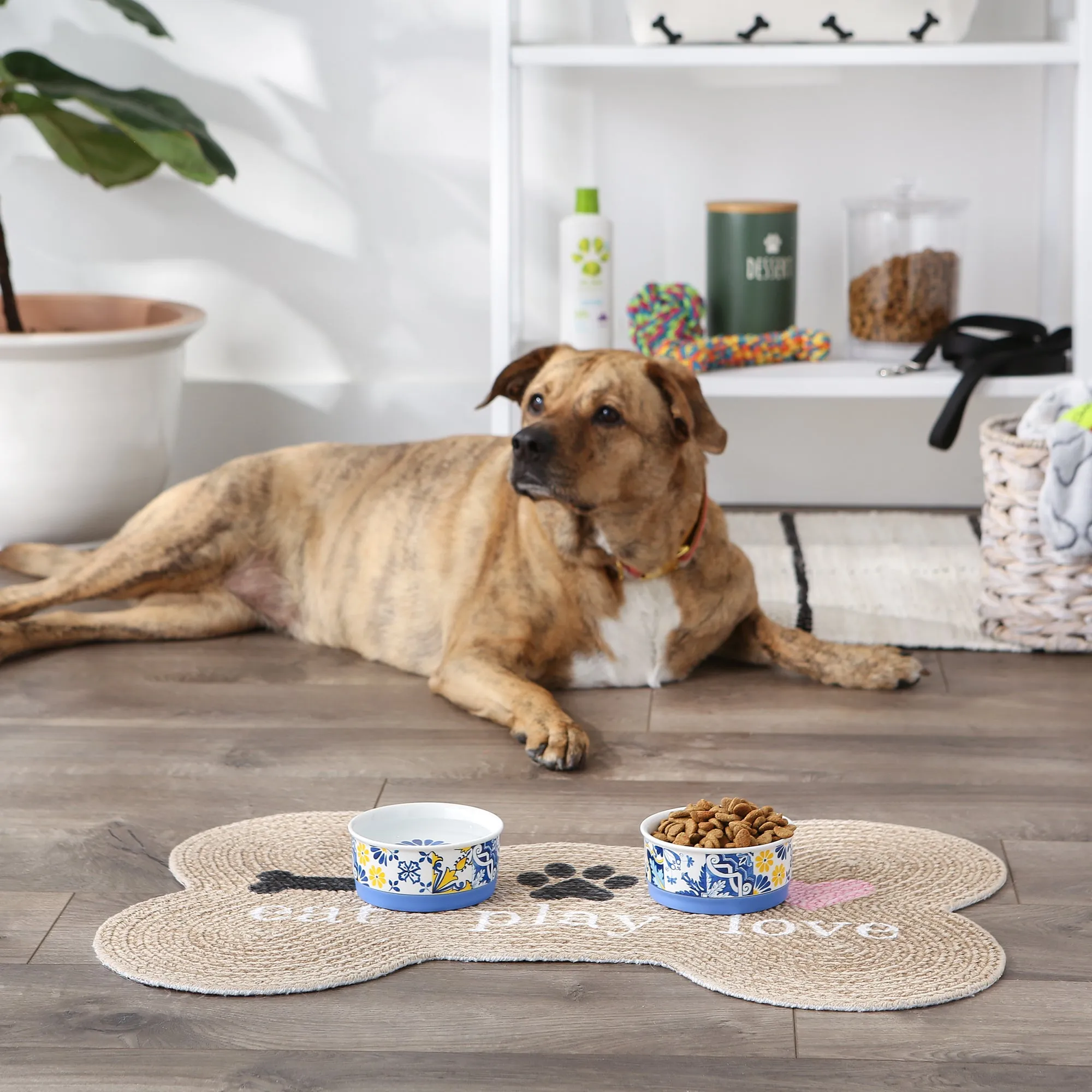 Azulejos Tile Pet Bowl Set/2, Small - 3/4 C Capacity