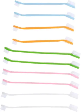 balacoo 10Pcs pet toothbrush pet oral care tooth brush for dogs cat dental brush cat toothbrush dog chew toothbrush cat toothpaste oral care kit pet supplies nylon kitten dog paw print