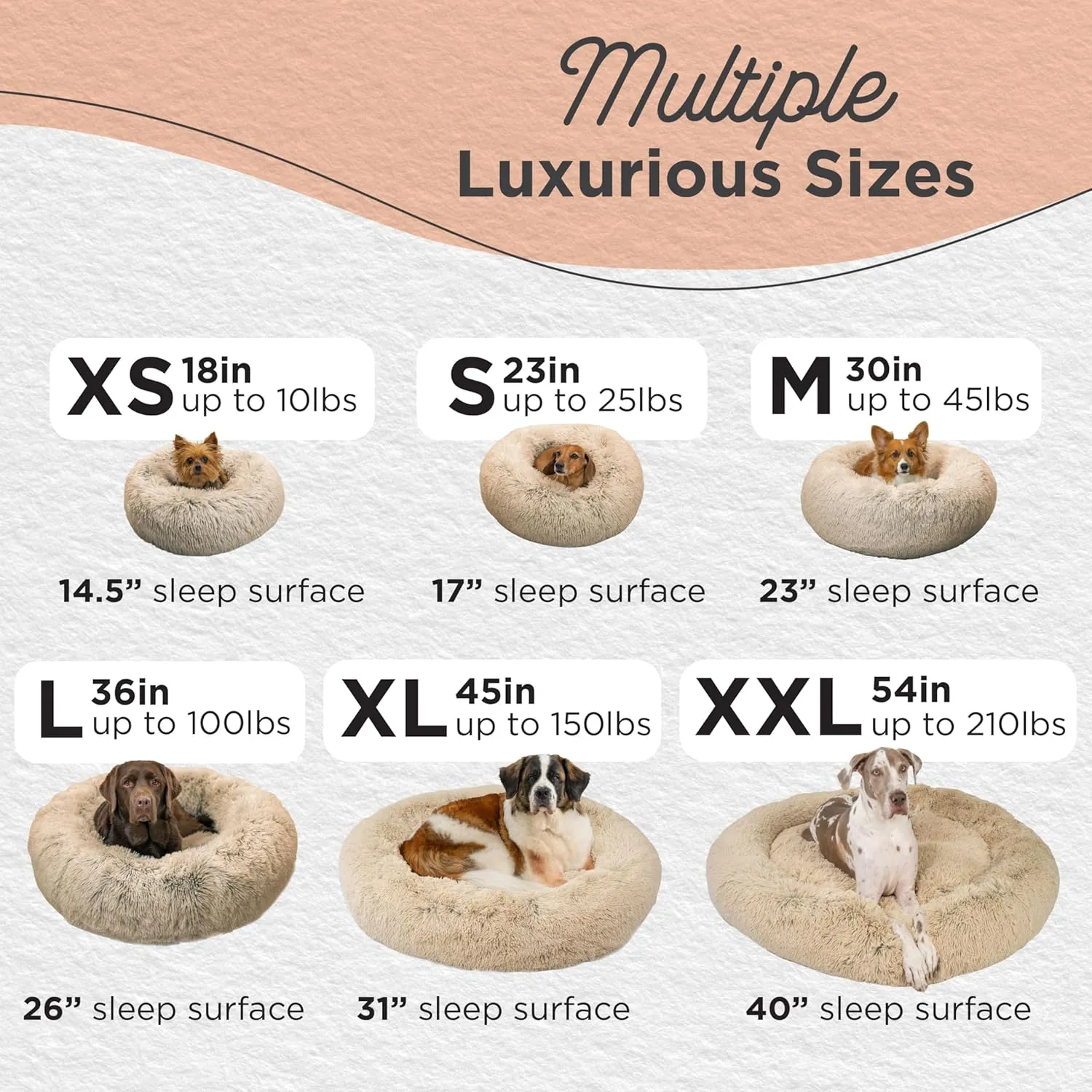 Best Friends by Sheri Original Calming Donut Dog and Cat Bed, Shag Faux Fur, Oyster, Medium (30x30) - Helps Provide Anxiety Relief for Pets