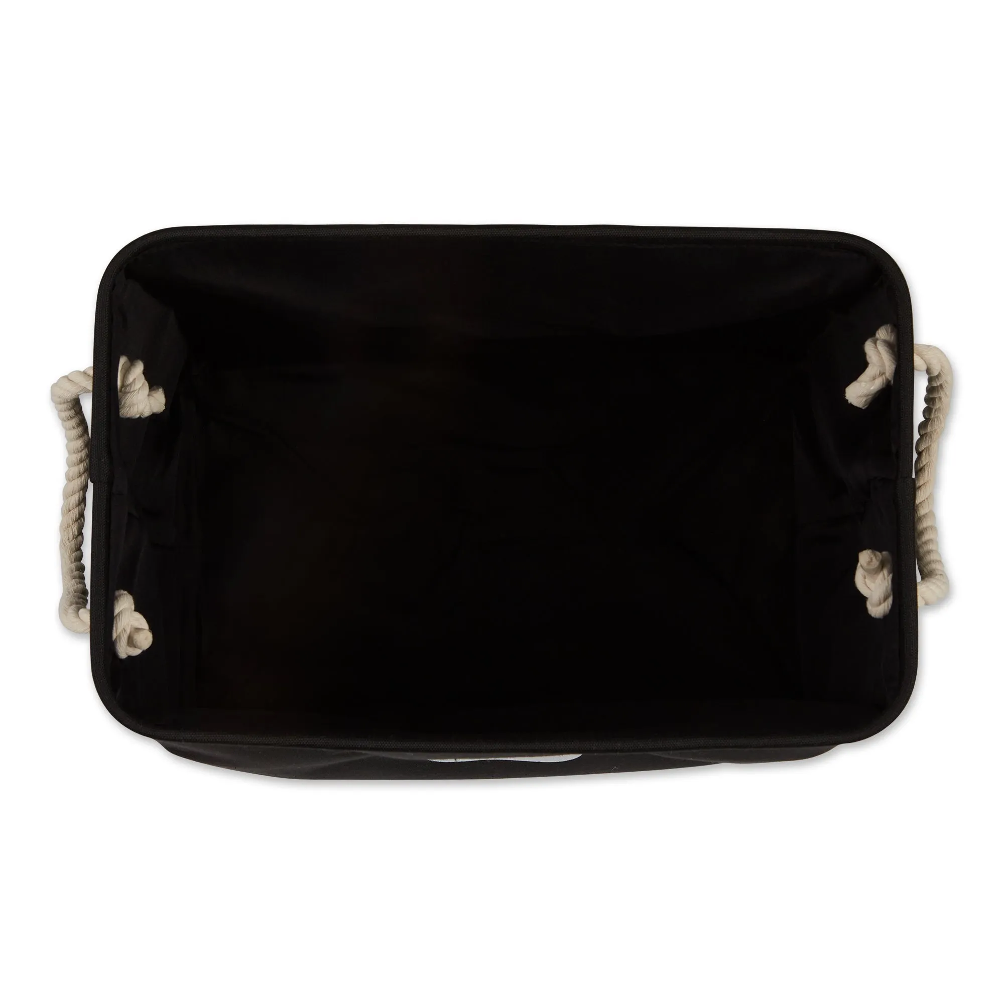 Bone Dry Collapsible Pet Storage Bin, Paw Print, Black, Small - 14x8x9"