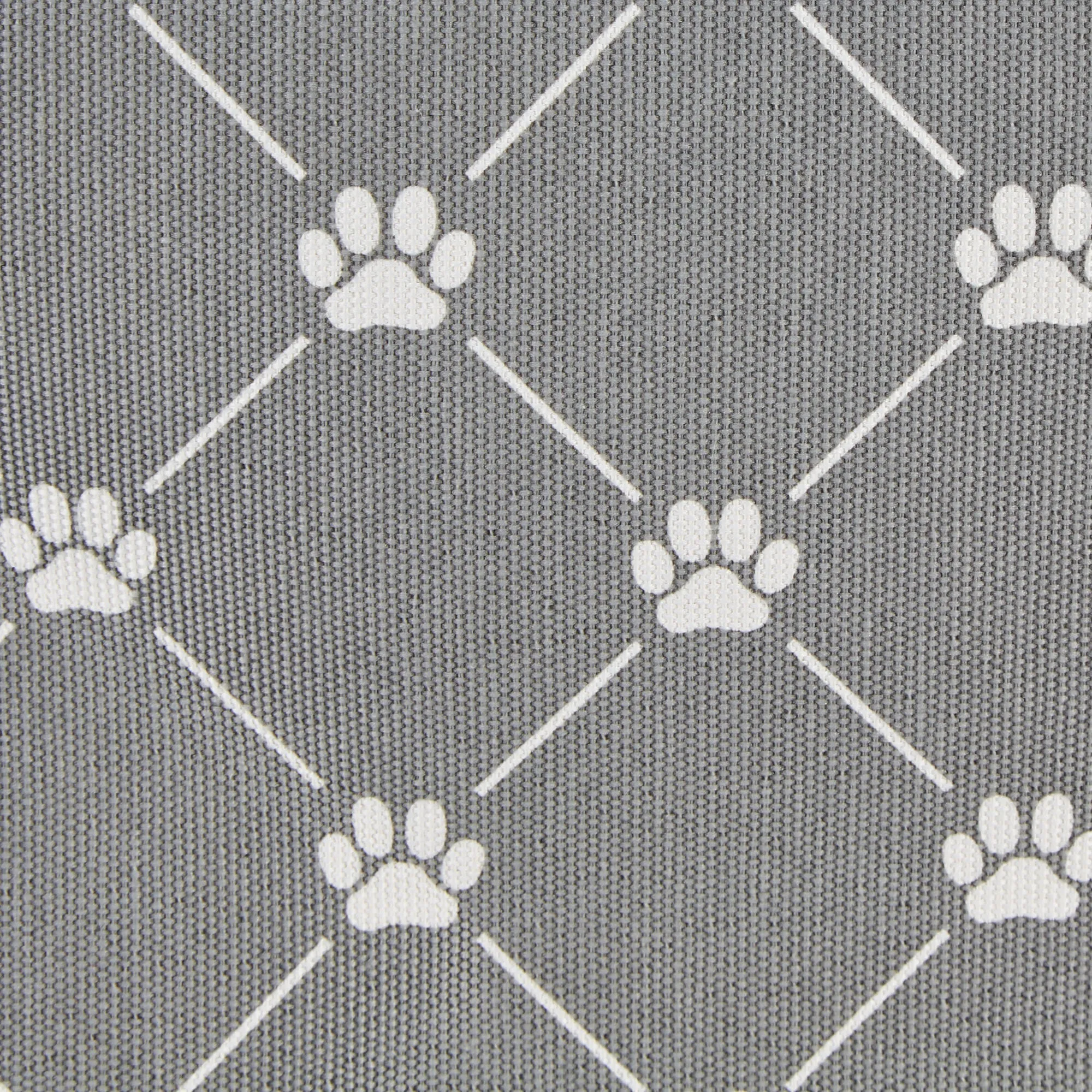Bone Dry Collapsible Pet Storage Bin, Trellis Paw Print, Gray, Small - 14x8x9"