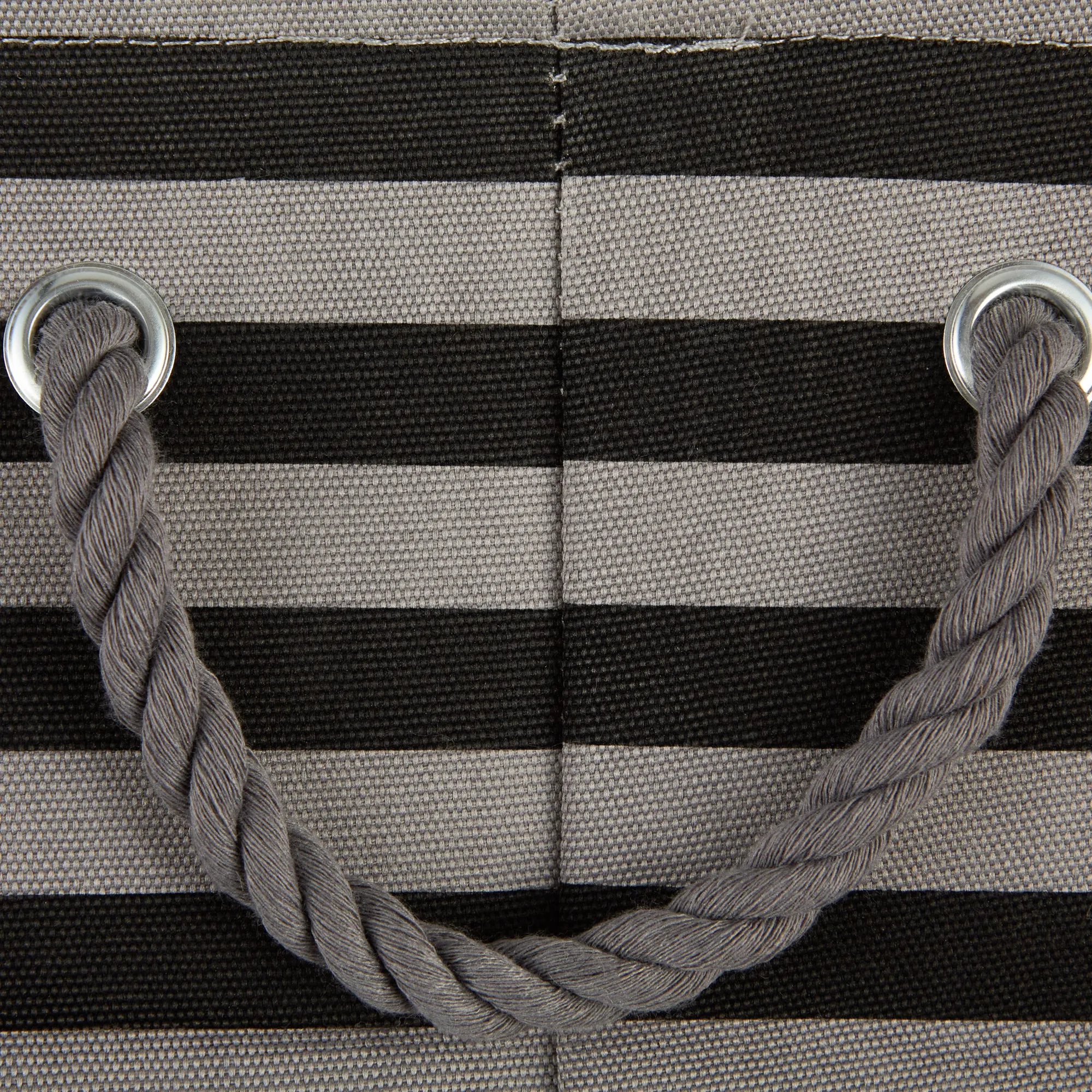 Bone Dry Pet Storage Bin, Striped Paw Patch, Black, Large Round, 18x15"