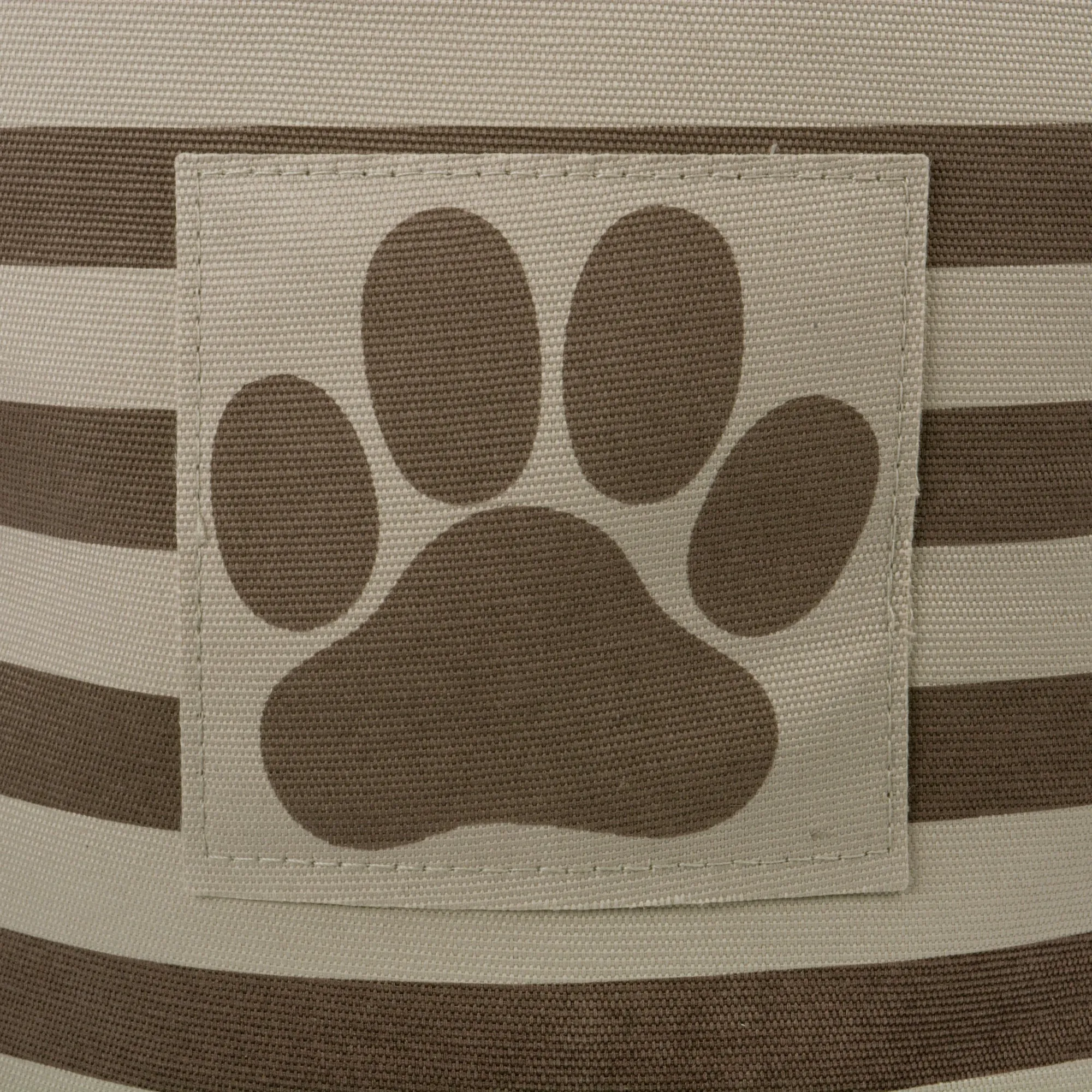 Bone Dry Pet Storage Bin, Striped Paw Patch, Brown, Medium - 16x10x12"