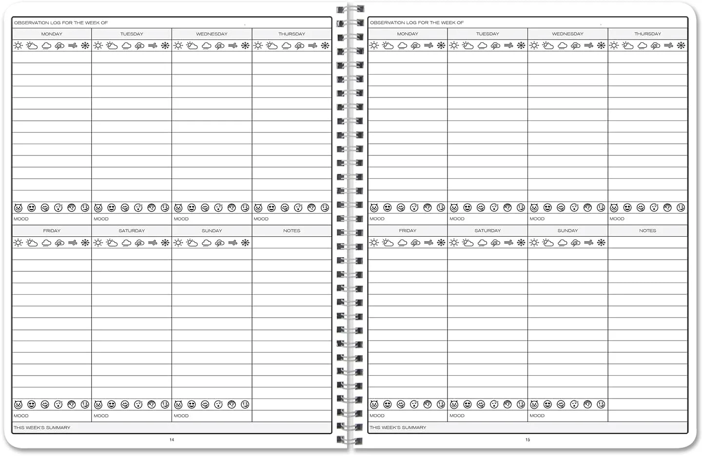 BookFactory Cat Journal/Cats Health Record Book/Vet LogBook/Health Notebook/Pet Medical History Log Tracker - 100 Pages, 8.5'' x 11'', Wire-O (JOU-100-7CW-PP(Cat-Health))