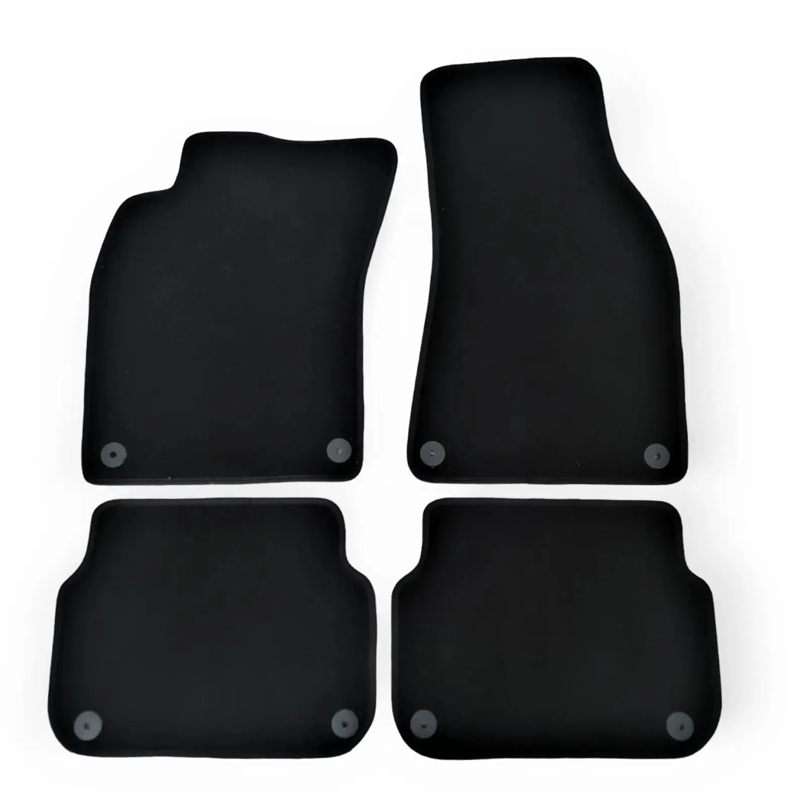 Carpet Car Floor Mats Velour for Audi A6 (C6) 05.2004-08.2011 -distance between fixings on one rear mat 34 cm-