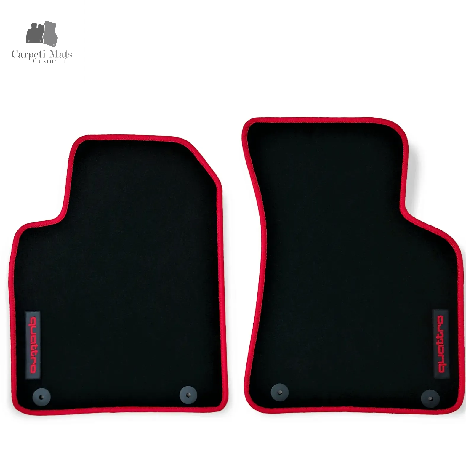 Carpet Car Floor Mats Velour for Audi TT 1998-06.2006 red QUATTRO