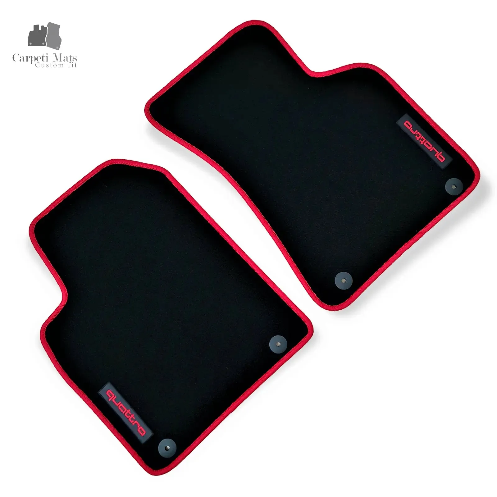 Carpet Car Floor Mats Velour for Audi TT 1998-06.2006 red QUATTRO