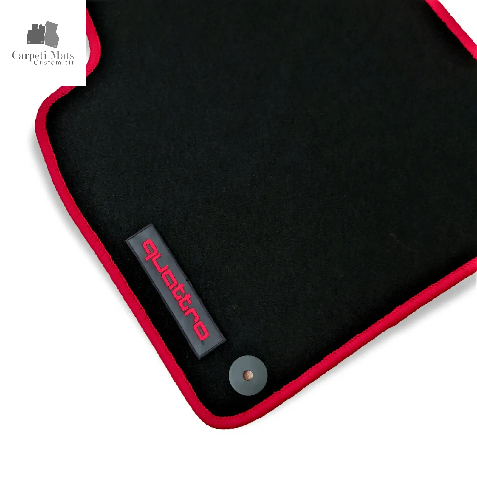 Carpet Car Floor Mats Velour for Audi TT 1998-06.2006 red QUATTRO