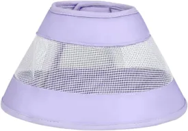 Cat Recovery Protective Cone Collar After Surgery-Soft Adjustable Waterproof Lightweight Elizabethan Collar to Prevent Cats from Touching Stitches, Wounds and Rashes (L Purple)