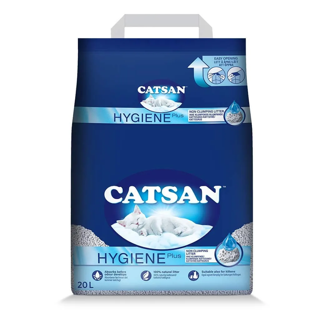 Catsan Hygiene Plus Unscented Non Clumping 100% Natural Cat Litter
