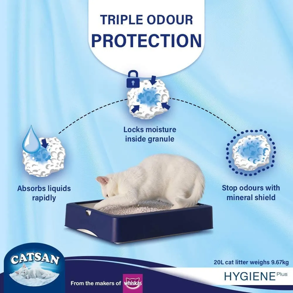 Catsan Hygiene Plus Unscented Non Clumping 100% Natural Cat Litter