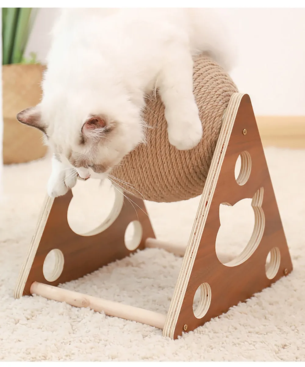 ClawTastic Interactive Cat Scratcher Board with Sisal Rope Ball and Scratch Pads