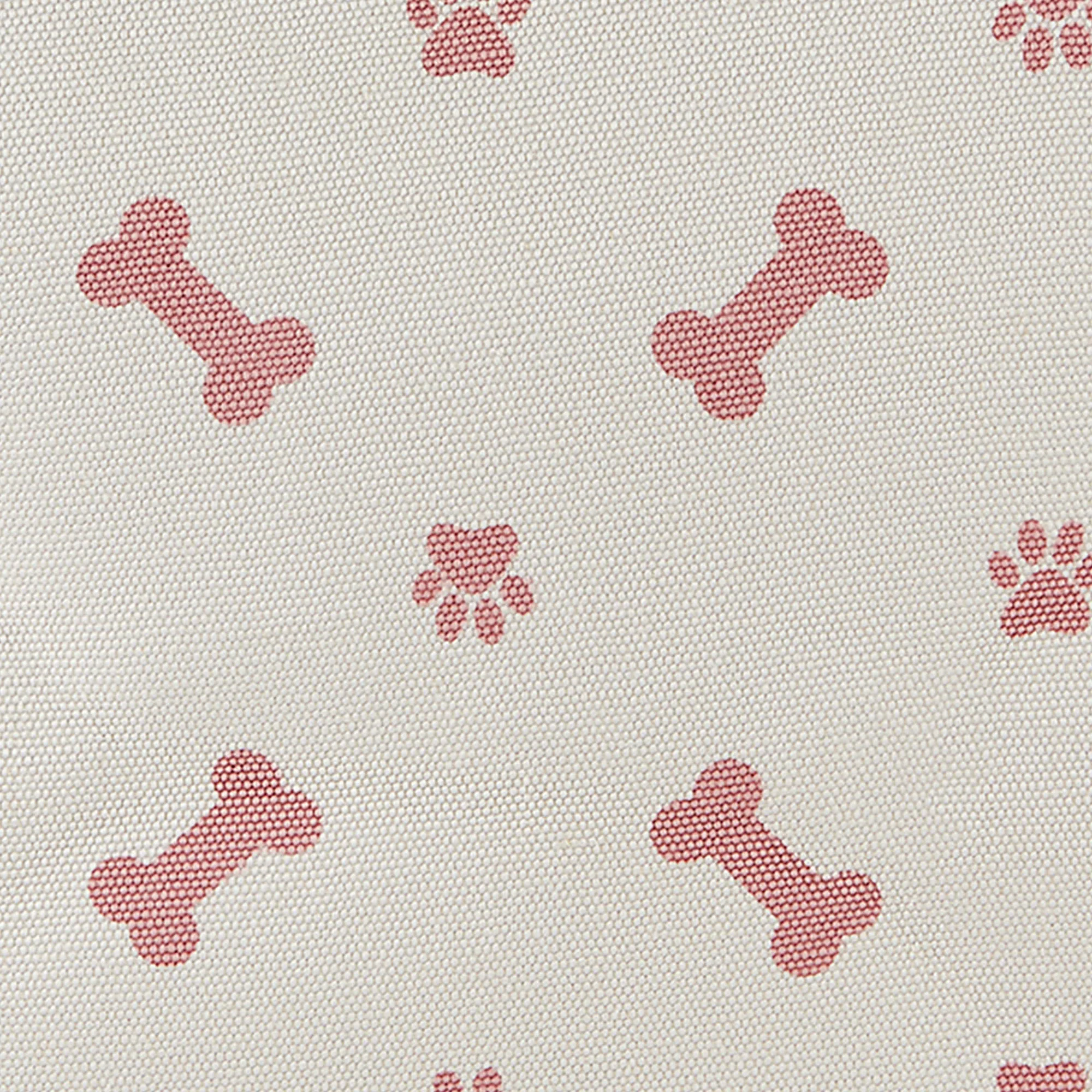Collapsible Pet Storage Bin, Paw/Bone Print, Rose, Medium - 16x10x12"