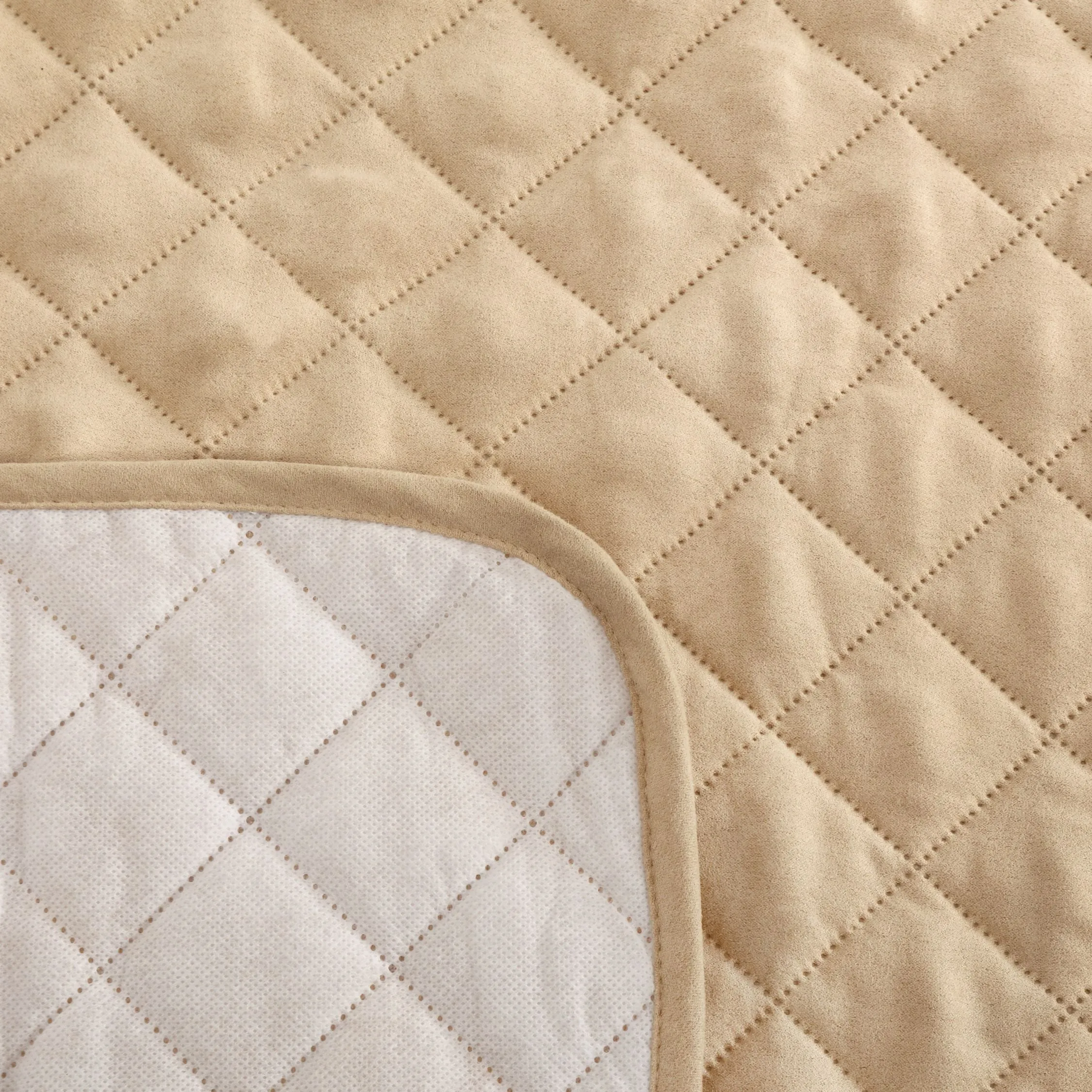 Cosy Quilted Sofa Protector Cover for Oversized Sofa - Oat
