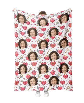 Custom Lock Hearts Blanket