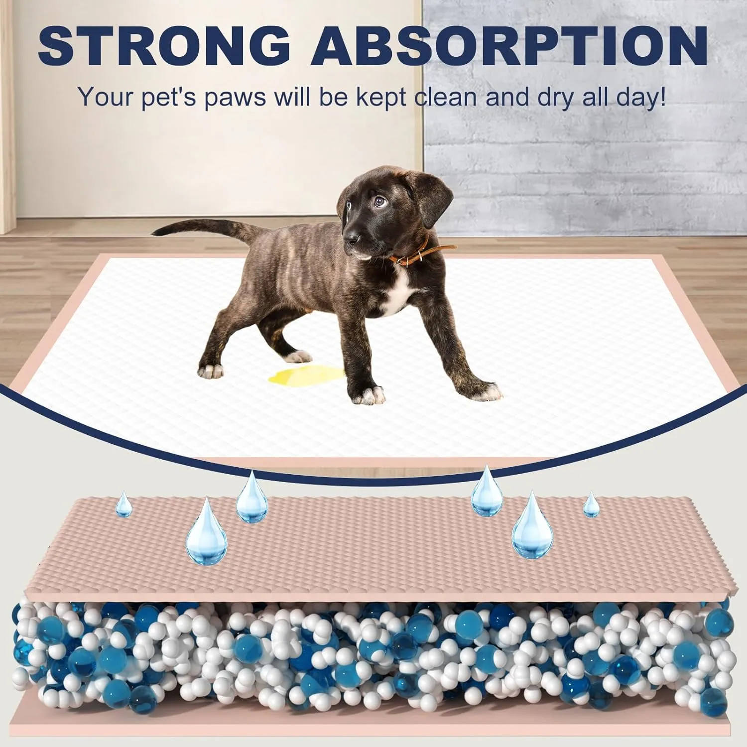 Dog Pee Pads Extra Large 30"  36" - 25 Count, Heavy Duty XXL Puppy Pads, Unscented Pink Dog Pads, Super Absorbent & Leak-Proof Potty Pads for Doggies