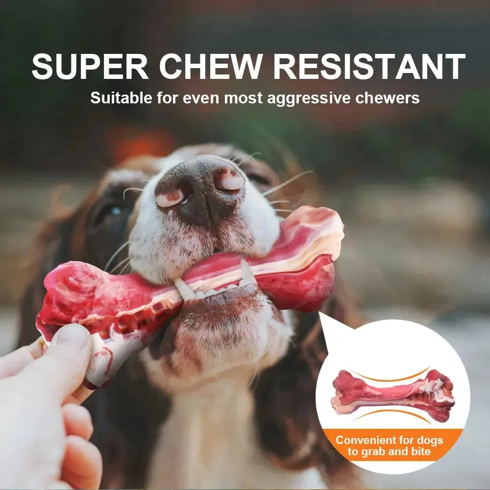Dog Toys for heavy Chewers Toys for Large Breed Aggressive Chewers Tough Dog Teething Toys for Pet Teeth Cleaning, Natural Rubber Interactive Dog Toys for Boredom