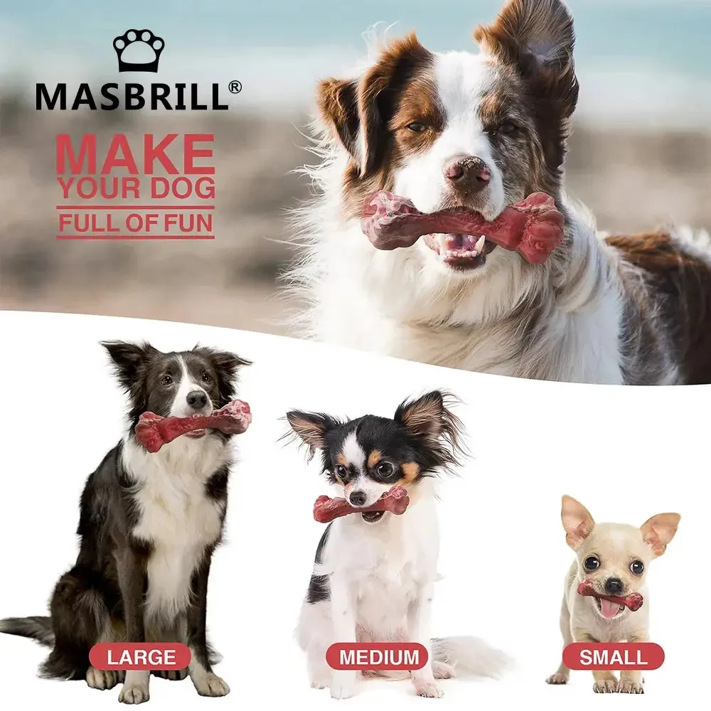 Dog Toys for heavy Chewers Toys for Large Breed Aggressive Chewers Tough Dog Teething Toys for Pet Teeth Cleaning, Natural Rubber Interactive Dog Toys for Boredom