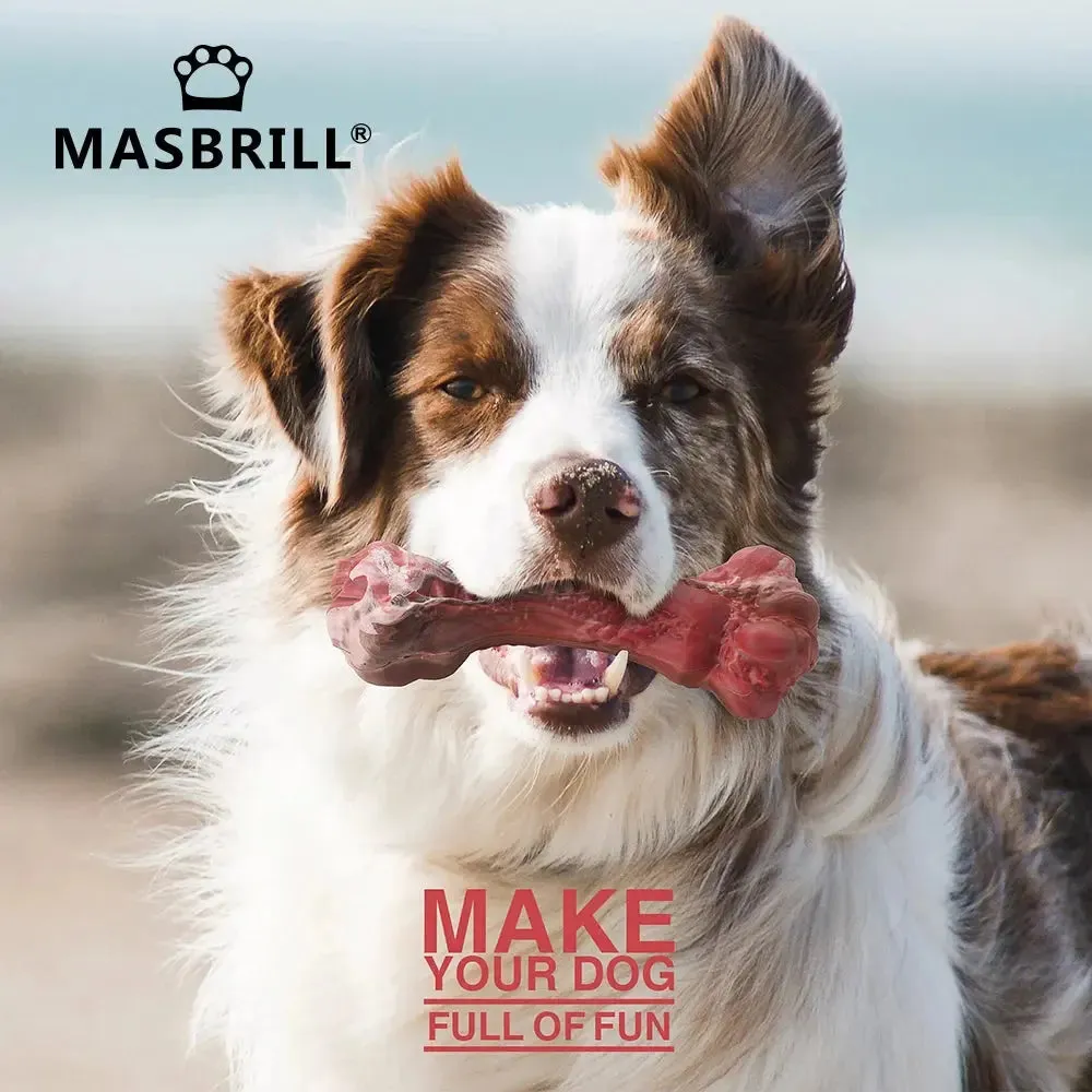 Dog Toys for heavy Chewers Toys for Large Breed Aggressive Chewers Tough Dog Teething Toys for Pet Teeth Cleaning, Natural Rubber Interactive Dog Toys for Boredom