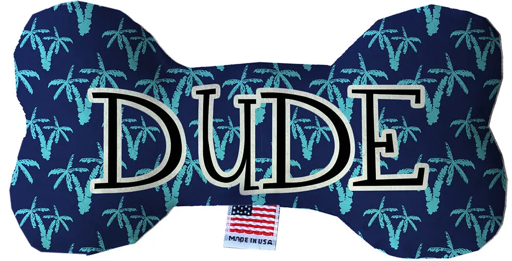 Dude 8 Inch Fluffy Bone Dog Toy