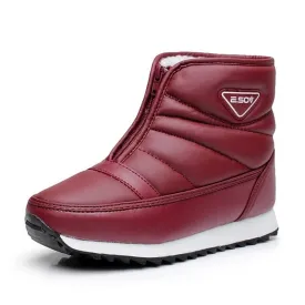 Dyavor Women Zipper Orthopedic Shoes Plush Snow Ankle Boots