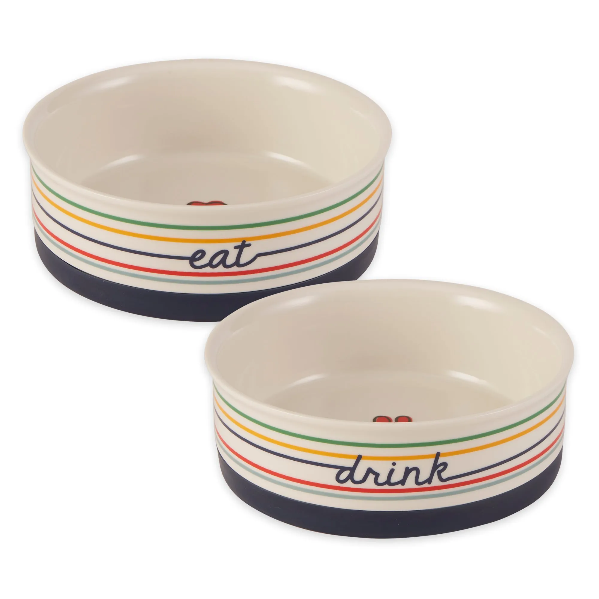 Eat/Drink Pet Bowl Set of 2, Medium - 1.5 C. Capacity