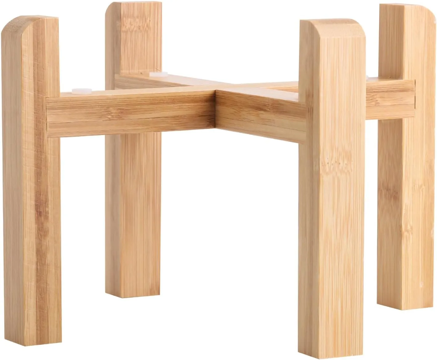 Elevated/Raised Dog Bowl Wood Stand for Medium Large Breed,7.67 in Wide Dog Food Water Dish Holder, Non Slip Modern Cute Porcelain Pet Bowl Stand Height 6.29" Tall Wide Month