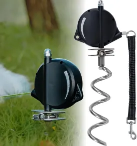 Heavy-Duty Retractable Dog Tie Out Cable: The Ultimate Dog Line for Outside  Super Strong Tie Out Retractable Cable for Dogs.