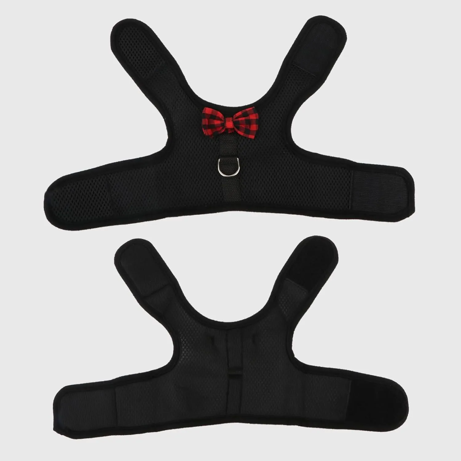 Hypeety Bunny Kitten Harness No Pull Cat Leash Stylish Vest Harness for Small Animal Adjustable Soft Breathable Walking Harness Set (Black, S)