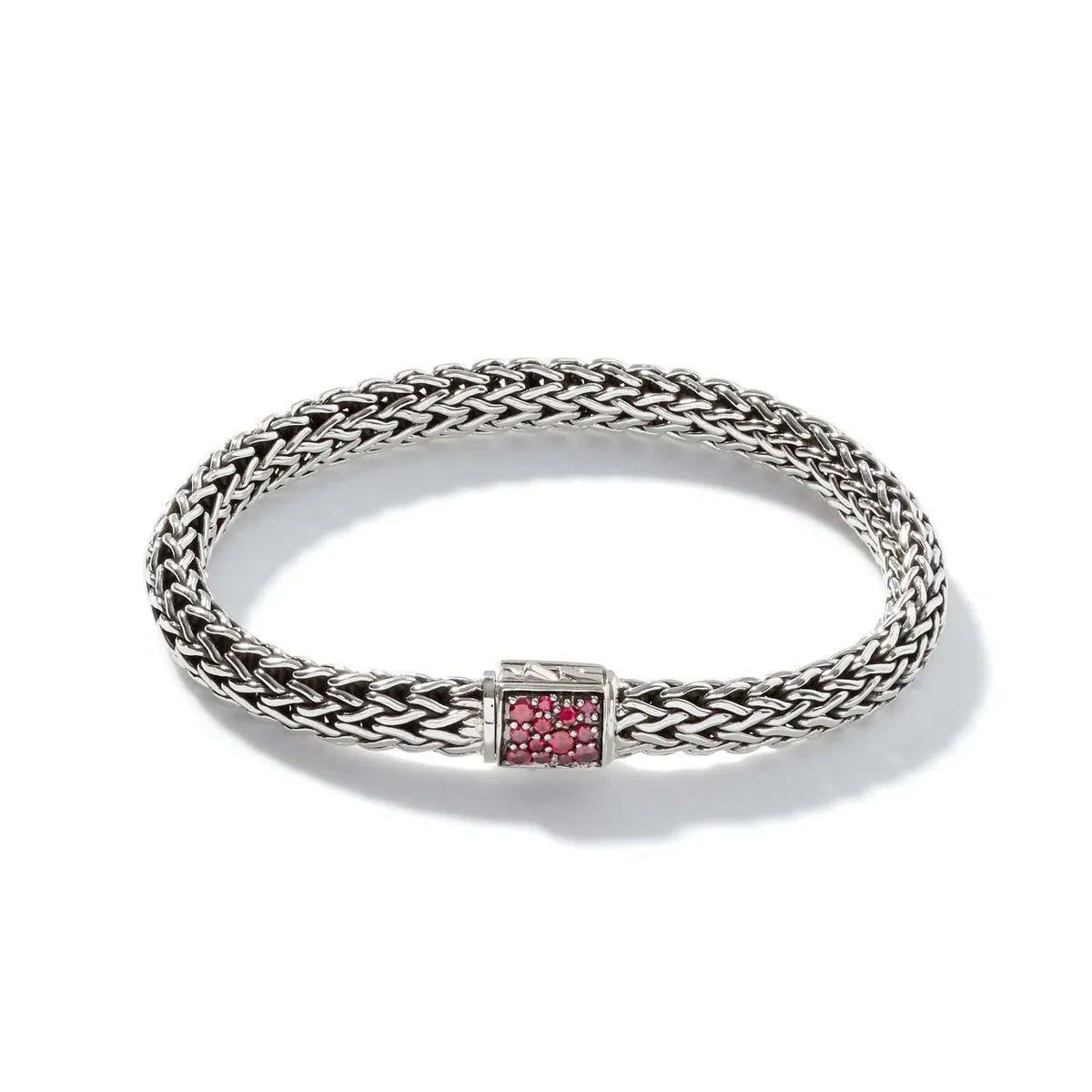 Icon Bracelet, Sterling Silver, Blue Sapphire Pavé, 6.5MM - BBS90422RVBLS2BSP