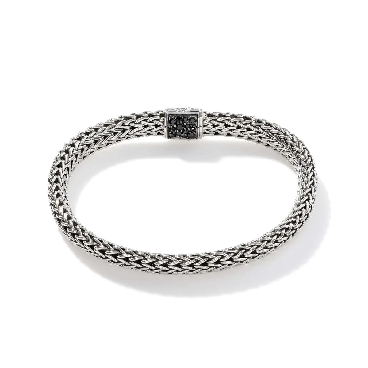 Icon Bracelet, Sterling Silver, Blue Sapphire Pavé, 6.5MM - BBS90422RVBLS2BSP