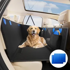 JOYTUTUS Back Seat Extender for Dogs with Hard Bottom, Dog Car Seat Cover for Back Seat, Pet Cover for Travel, Seat Cover Waterproof Dog Hammock for Car Truck SUV