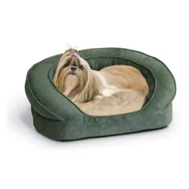 K&h Pet Products Deluxe Ortho Bolster Sleeper Pet Bed Medium Green 30" X 25" X 9"