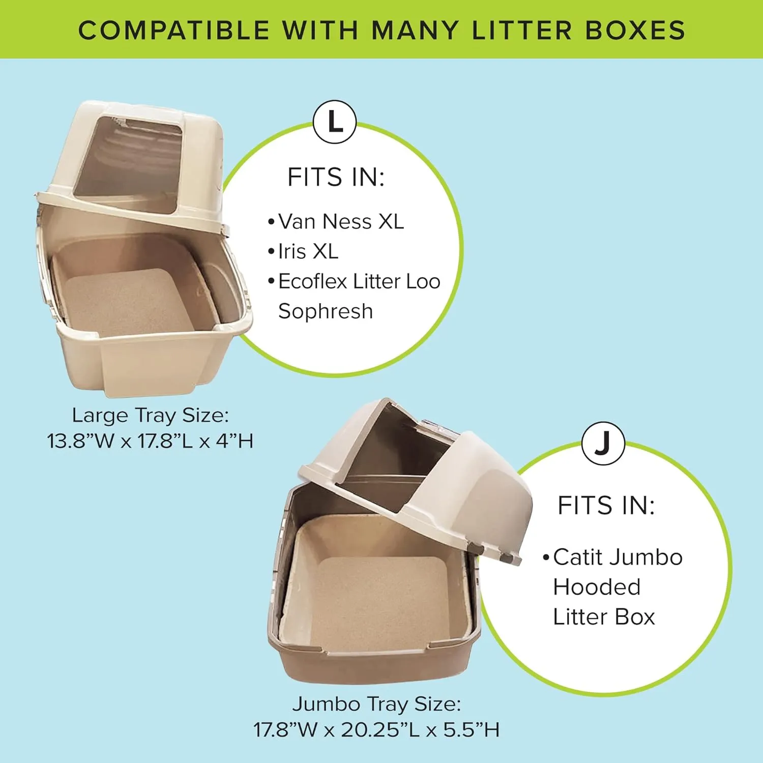 Kitty Sift (6-Pack) Disposable Cat Litter Box, Sustainable, Clean - Jumbo, 6-Pack