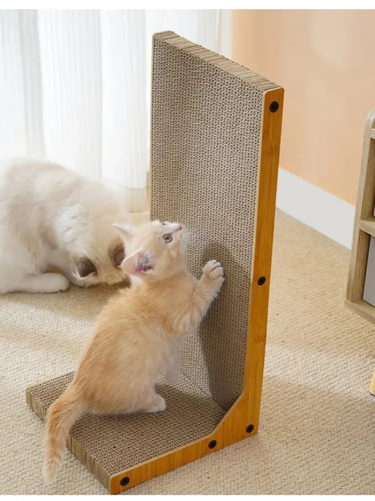 L-Shaped Cat Scratching Board