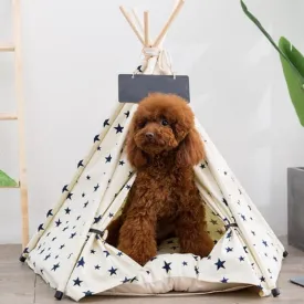 Large Dog Teepee with Removable Dog Bed Cushion