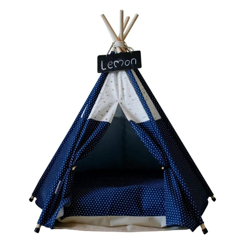 Large Dog Teepee with Removable Dog Bed Cushion
