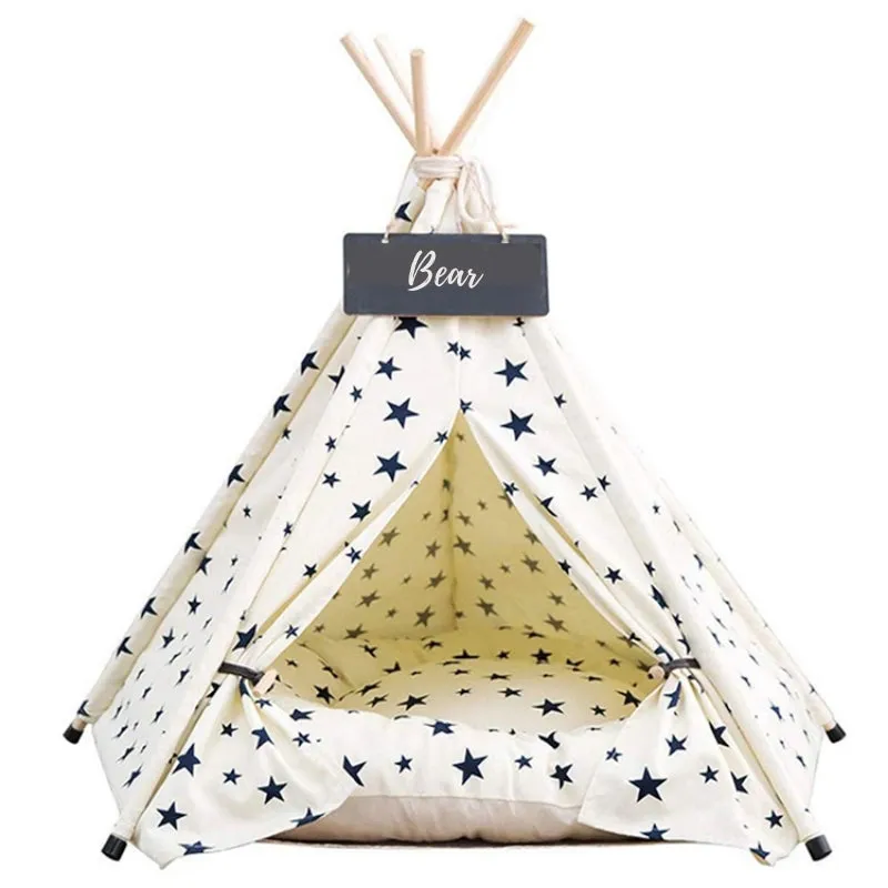 Large Dog Teepee with Removable Dog Bed Cushion