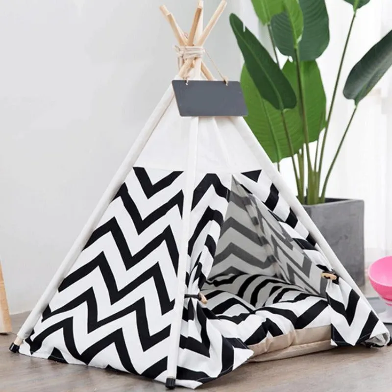 Large Dog Teepee with Removable Dog Bed Cushion