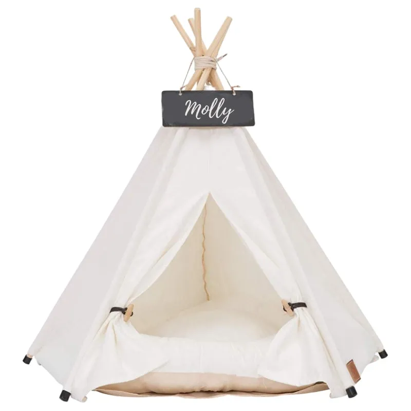 Large Dog Teepee with Removable Dog Bed Cushion