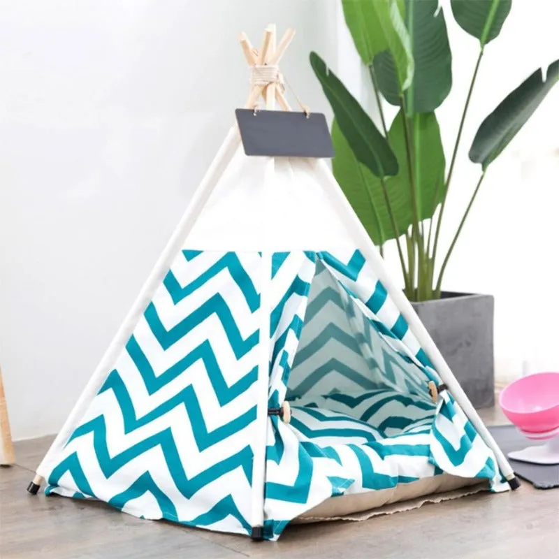 Large Dog Teepee with Removable Dog Bed Cushion