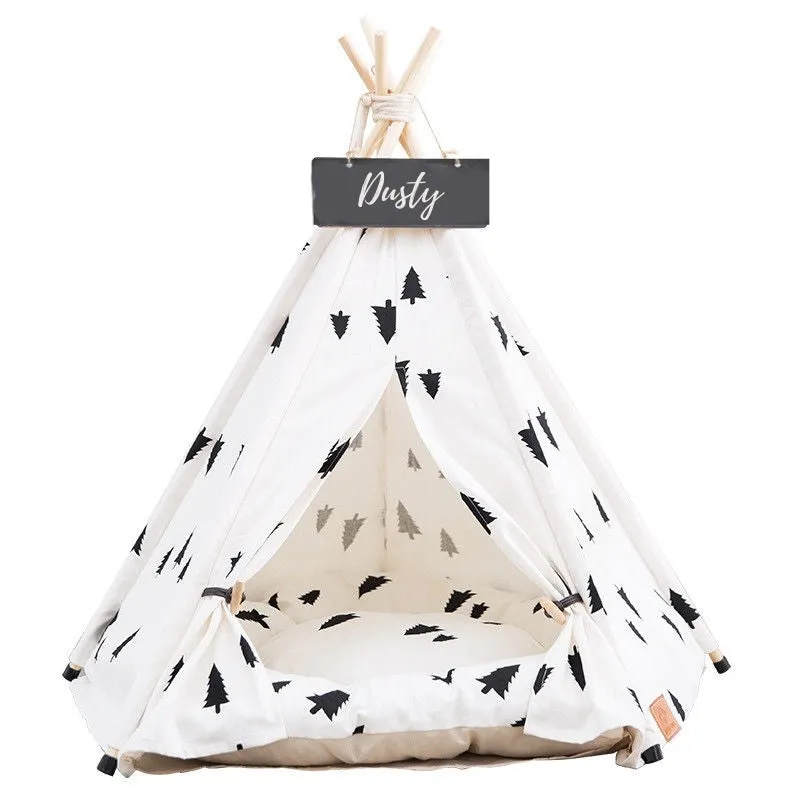 Large Dog Teepee with Removable Dog Bed Cushion
