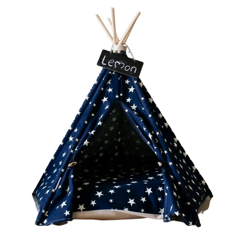Large Dog Teepee with Removable Dog Bed Cushion