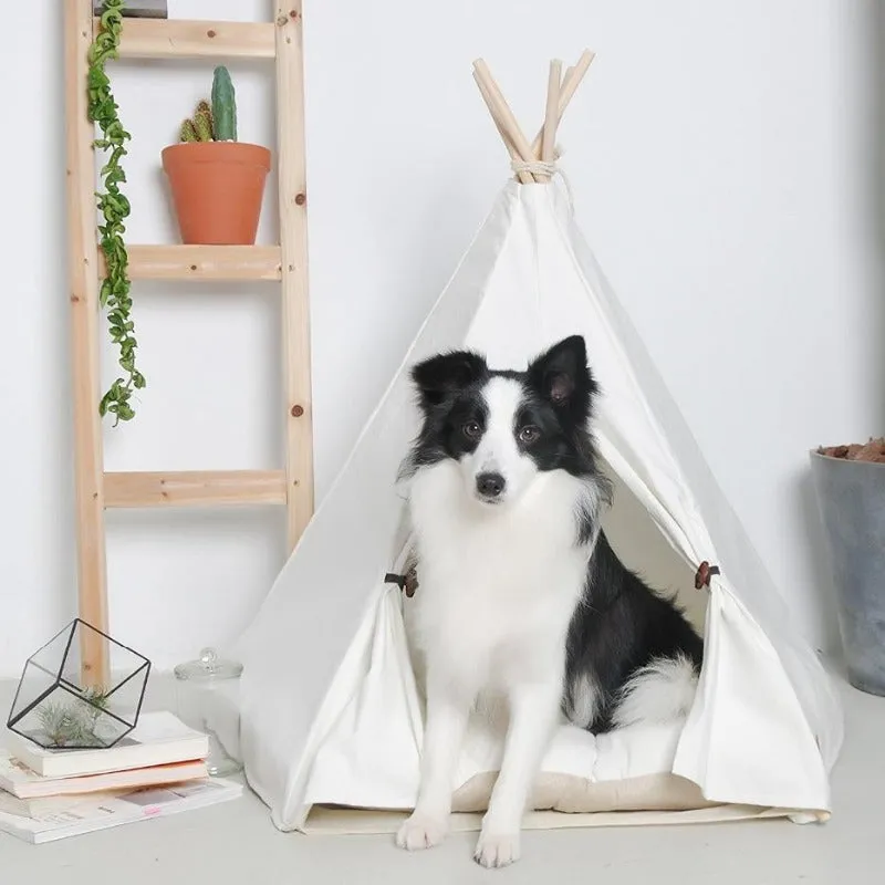 Large Dog Teepee with Removable Dog Bed Cushion